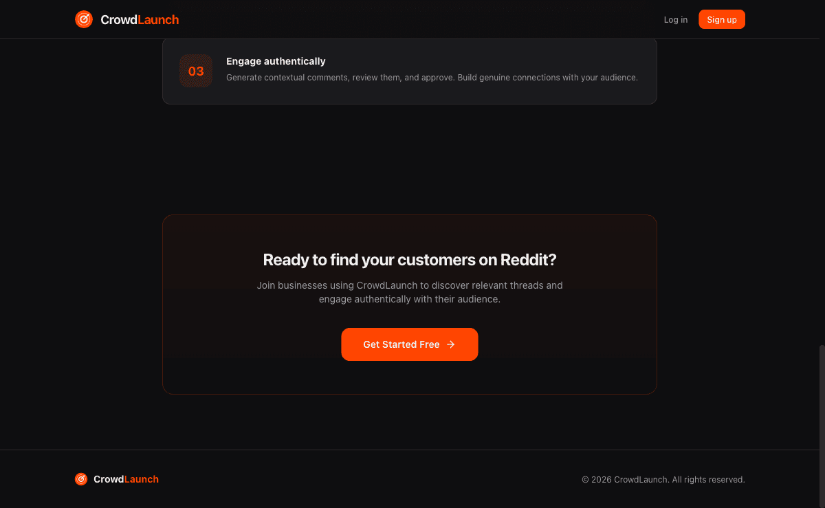 CrowdLaunch CTA section