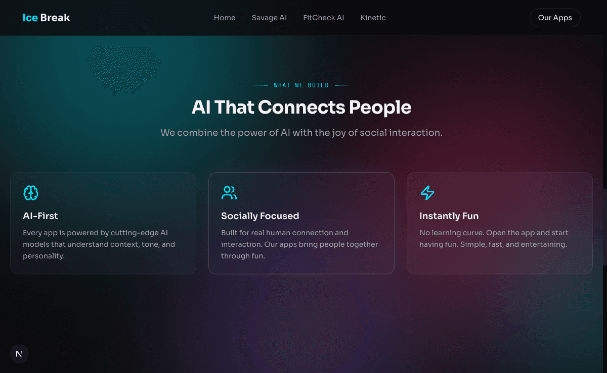 IceBreak AI features section
