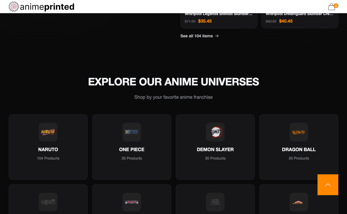 AnimePrinted anime collections grid