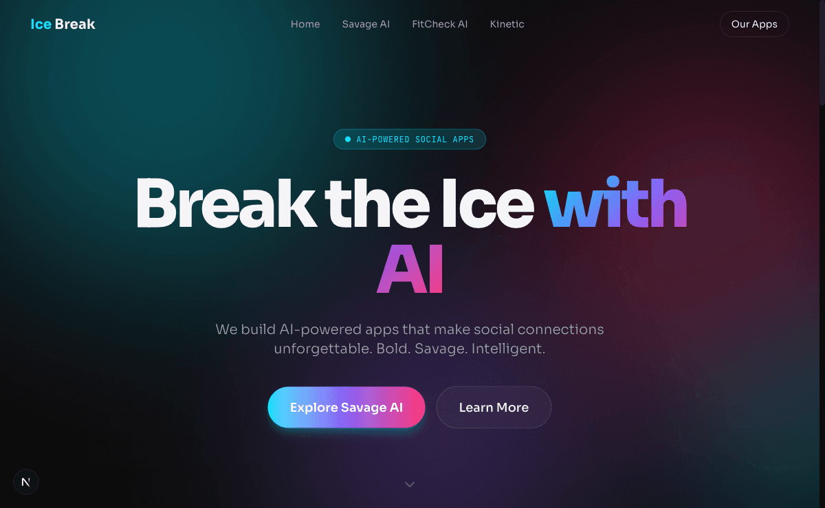 IceBreak AI website preview